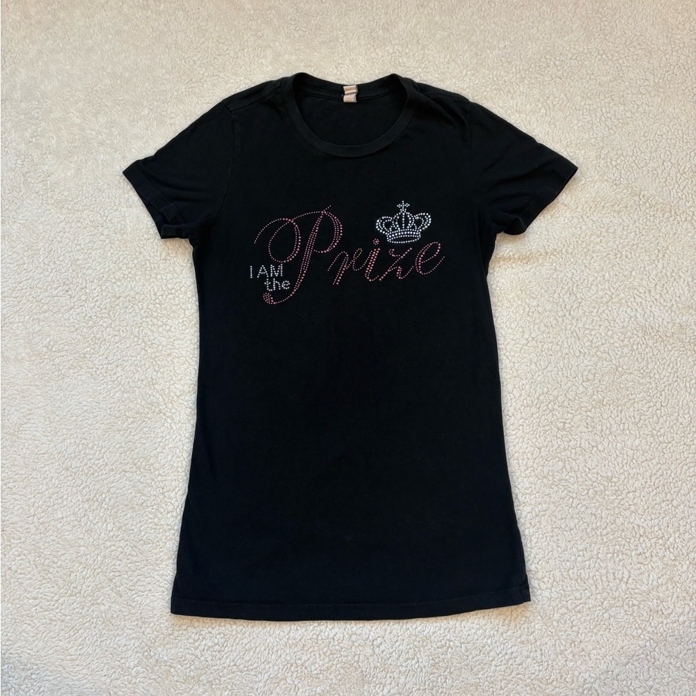 “I Am The Prize” Rhinestone Tee